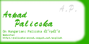 arpad palicska business card